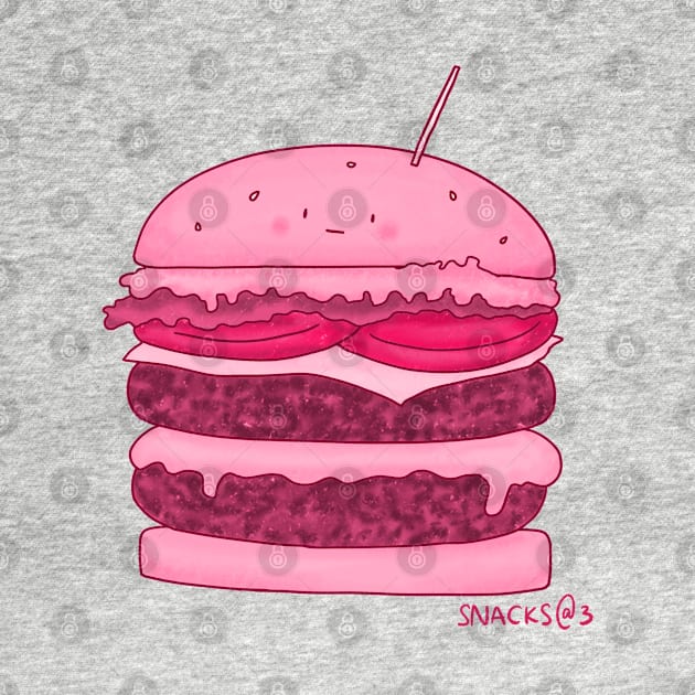 PINK Cheese Burger by Snacks At 3